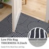 Modern Washable Area Rug, Geometric Pattern Rug, Non-Slip Backing, Low Pile Stain Resistant Living Room Rug - 4 of 4