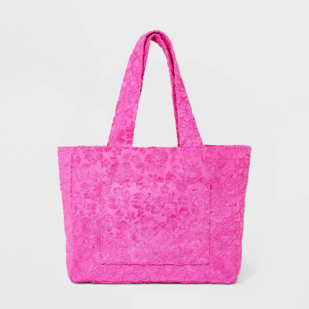 Floral Print Midi Tote Handbag - Wild Fable™ Pink