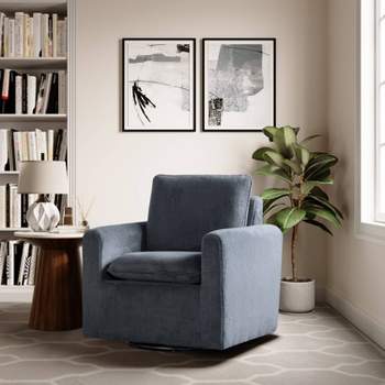 Lifestyle Solutions Lyndale Swivel Accent Chair Charcoal