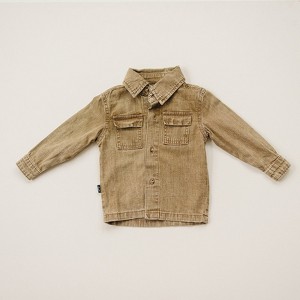 Kids Jagger Denim Button Up Shirt - Olive + Scout - 1 of 4