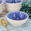 Meritage Windsor 8 Piece 6 Inch Round Stoneware Footed Bowl Set - 4 of 4