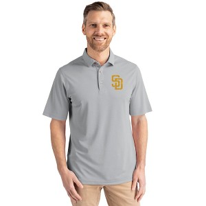 San Diego Padres Cutter & Buck Virtue Eco Pique Recycled Mens Polo - 1 of 1