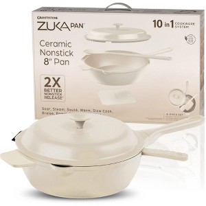 Granitestone Zuka Everyday Pan 8" Nonstick Multi-Functional Saute Pan with Lid and Nylon Spoon - 1 of 4