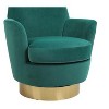 Lyngins 360° Swivel Accent Chair, Swivel Barrel Chair, Armchair for Living Room, Round Barrel Chairs with Gold Stainless Steel Base, Reading Chair - 4 of 4