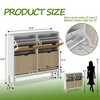 Coolmee Shoe Cabinet with 4 Flip Drawers, Fluted Shoe Organizer with Metal Legs, Freestanding Narrow Shoe Rack for Entryway, Foyer, Hallway - 2 of 4