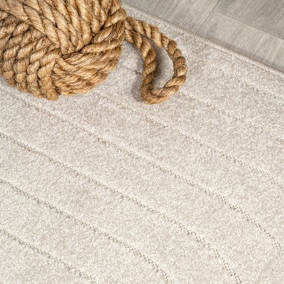 Odense Ivory Cream High-Low Geometric Indoor Outdoor Rug