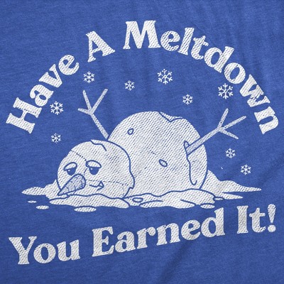 Мужские футболки Crazy Dog T-Shirts, Inc. Mens Funny T Shirts Have A Meltdown You Earned It Sarcastic Snowman Graphic Novelty Tee for Men - Crazy Dog Men's T Shirt With Sarcastic Sayings M — фото 2