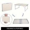 GlasFlength Folding Tables Compact Outdoor Table Portable Simple Fashion Design for Active Lifestyle Adventures, Beige, 25.2"*16.93"*21.65" - 3 of 4