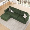 Belffin 3-Seater Corduroy Cloud Sectional - Modular Sofa with Storage Ottoman & Extra Deep Seating - 4 of 4