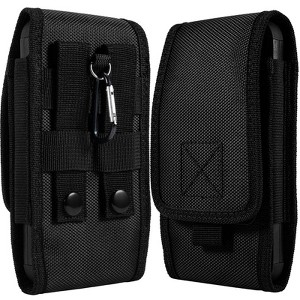LUXMO Extra Large Vertical Universal Nylon Pouch w/ Card Slot - Black - 1 of 1