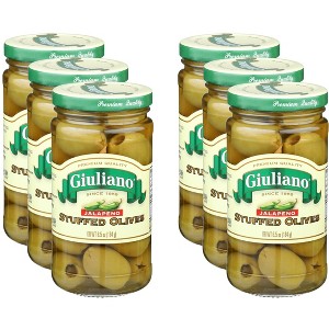 Giuliano Stuffed Jalapeno Olives - Case of 6 - 6.5 oz - 1 of 2