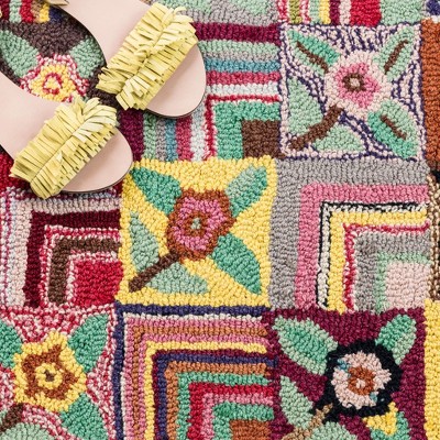 Gypsy Rose Multicolor Handmade Wool Floral Area Rug