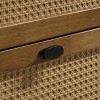 Roundhill Furniture Vichy Wood and Rattan 4-Drawer Chest - 4 of 4