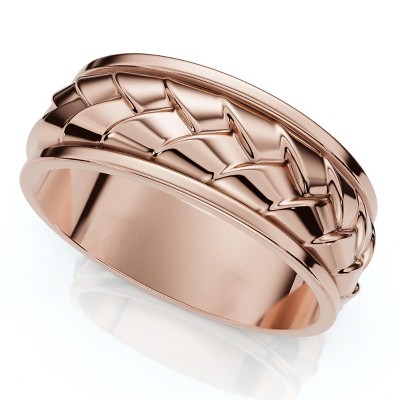 Pompeii3 7mm 14k Gold Men's Braided Design Wedding Band