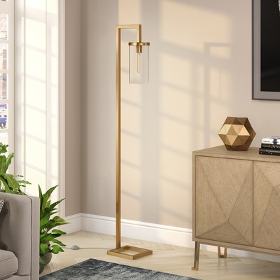 Hudson and Canal 67.75" Tall Floor Lamp with Glass Shade