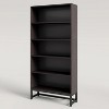 Hommoo 70.8” Bookcase, Large Bookshelf Organizer with 5-Tier Storage Shelves with LED Lights powered by USB - 4 of 4