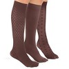Collections Etc Stylish & Comfortable 15-20mmHg Compression Knee High Stockings, 3 Pairs - Made in USA - 2 of 4