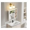 KAISITE 2 - Light Black and Gold Dimmable Bathroom Vanity Light with Globe Glass Shade - 3 of 4