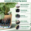 14.5 Inch Tall Planter Set of 2, Large Flower Pot with Water Monitoring Device and Hidden Wheels, Garden Pot for Living Room, Patio, Black - 4 of 4