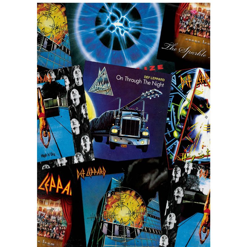 Def Leppard Blanket Album Collage Music Band Fleece Throw Blanket Multicoloured, 3 of 4