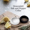 Rosendahl Salt and Pepper Cellar Set - Elegant White & Black Porcelain with European Oak Holder, Scandinavian Design, Compact and Functional - 2 of 4