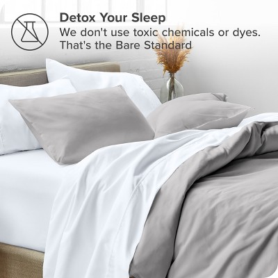 Light Gray Hypoallergenic Polyester Standard Pillow Sham Set