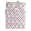 VCNY 3pc Home Coastal Coral Pink Printed Sealife Quilt Set - 3 of 4