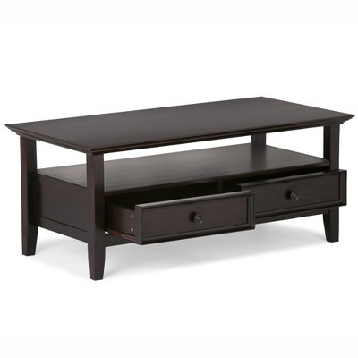 Amherst Hickory Brown 44" Wide Rectangular Lift-Top Coffee Table with Storage