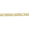Black Bow Jewelry 10k Yellow Gold 5.25mm Light Concave Figaro Chain Anklet, 9 Inch - 2 of 4