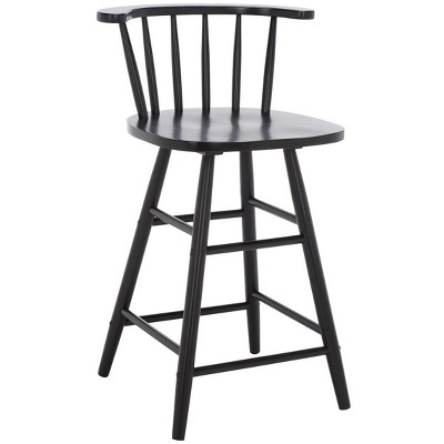 Jay Black Wood and Metal Counter Stool