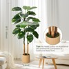 Artificial Plant Indoor 5/6ft, Fake Tree with Decorative Planter,Tall Faux Floor Plants - 3 of 4