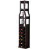 Kings Brand Furniture Freestanding Wine Rack with Glass Holder – Holds 12 Bottles and 3 Stemware, Dark Cherry - 2 of 3