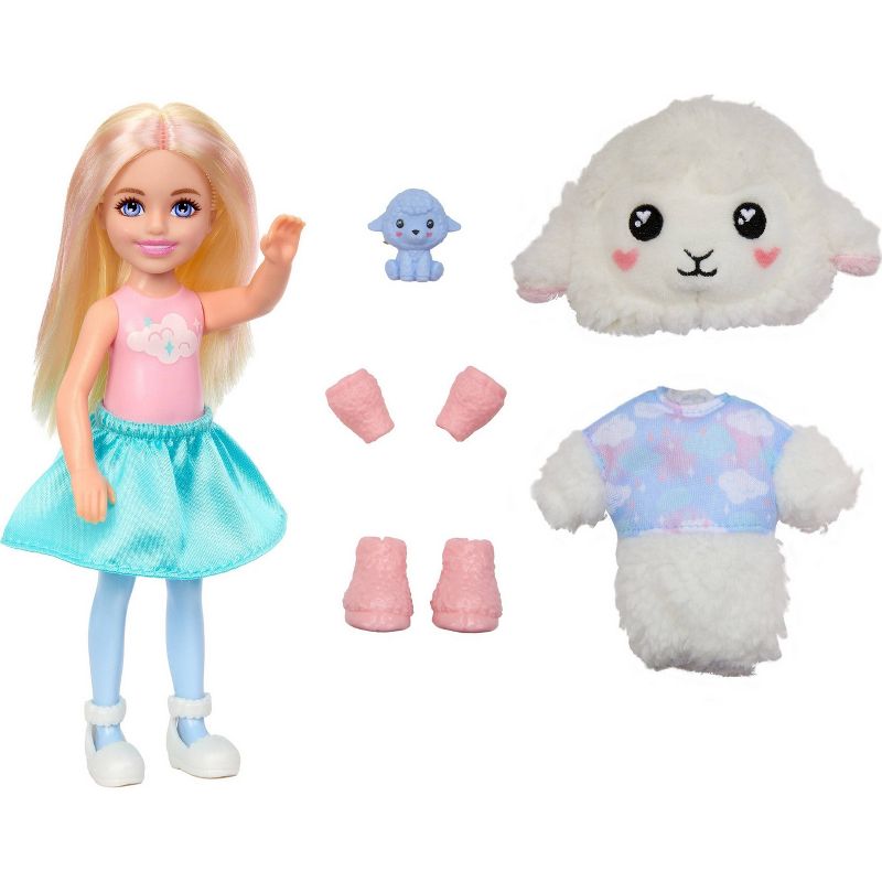 Barbie Chelsea Cutie Reveal Cozy Cute Tees Series Lamb Doll, 5 of 7