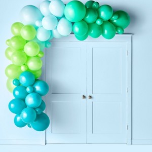 Large Balloon Garland/Arch Green/Blue - Spritz™ - 1 of 4