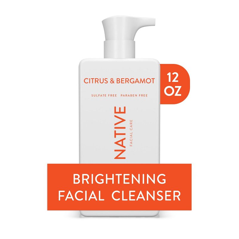 Native Brightening Paraben Free Facial Cleanser for all Skin Types - 12oz, 1 of 9
