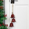 Northlight Fluted Bells Trio Christmas Decorations - 20" - Red - Set of 2 - 2 of 4