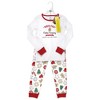 Touched by Nature Infant and Toddler Organic Cotton Tight-Fit Pajama Set, Christmas Cookies - 2 of 4