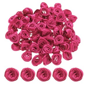 Unique Bargains Polyester Lightweight Smooth Texture Durable Ribbon Roses 100 Pcs - 1 of 4