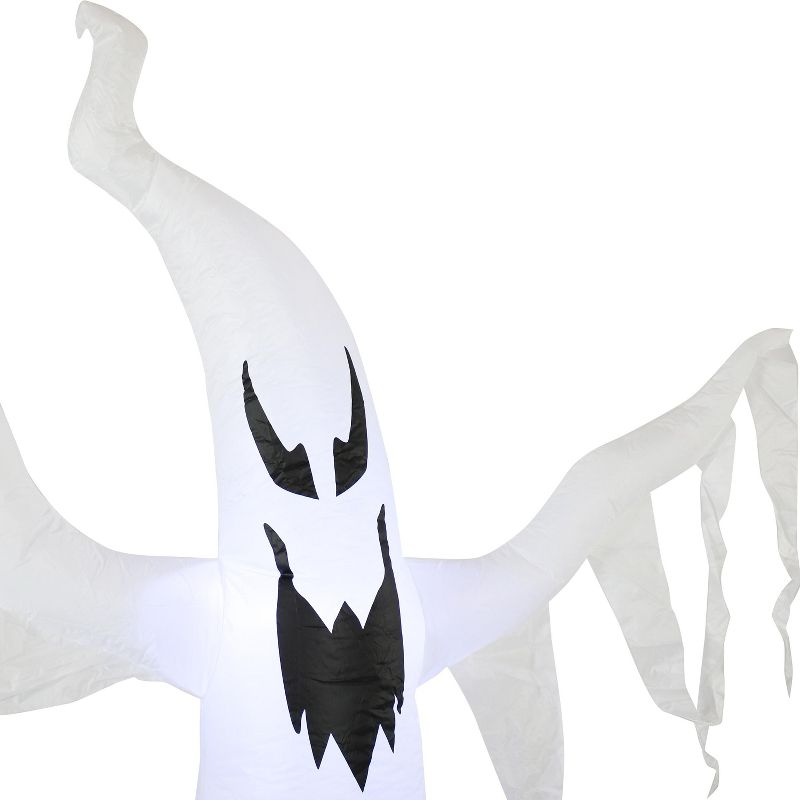 Sunnydaze 7 Foot Self Inflatable Blow Up Diabolical Ghost Outdoor Holiday Halloween Lawn Decoration with LED Lights, 5 of 10