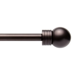 TOWN & COUNTRY BASICS Modern Sphere Single Indoor Curtain Rod and Finial Set - 1 of 2