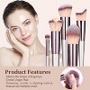 Makeup Brush Set 18 Pcs Premium Synthetic Foundation Powder Concealers Eye shadows Blush Makeup Brushes with black case - 2 of 4