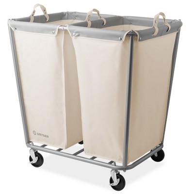 Seville Classics Commercial Heavy Duty Laundry Hamper Canvas Cream : Target