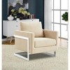 Lincoln Velvet Accent Chair with Chrome Steel Frame - 2 of 4