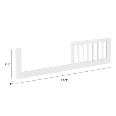 White Wooden Toddler Bed Conversion Rail Kit