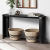 60" Modern Entryway Console Table, Thick Top Hallway Table with Reversible Curved Legs for Living Room or Foyer - Panipeachy - 2 of 4
