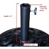 TiramisuBest 8.8ft Outdoor Aluminum Patio Umbrella with 33 Pound Round Resin Base Push Button Tilt & Crank Lift Creme - 4 of 4