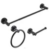 3-Piece Bathroom Towel Bar Hardware Set, Durable Space-Saving Aluminum - 2 of 4