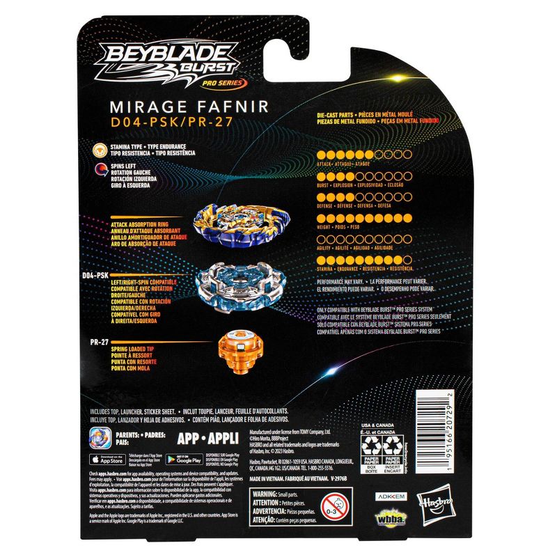 Beyblade Burst Pro Series Mirage Fafnir Battle Top, 4 of 5