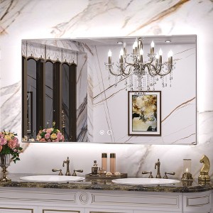 Keonjinn LED Backlit Bathroom Vanity Wall Mirror, 3 Color Temperatures Dimmable, Anti-Fog - 1 of 4