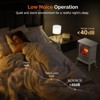 ROVSUN 22.4''H Electric Fireplace Stove with Simple Knob Control & Realistic Flame Color, Quartz Heater with Overheat & Tip-Over Protection, White - 4 of 4